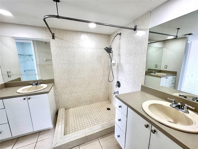 5900 SW 127th Ave Unit 3410, Miami, FL 33183 - full bath with two vanities, a sink, and tiled shower