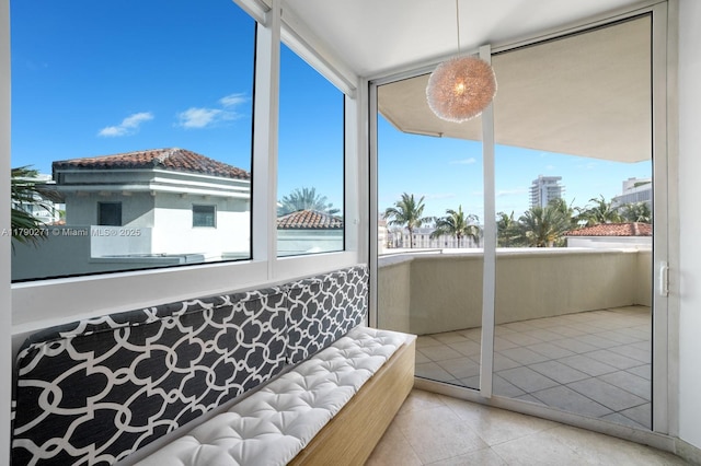 300 S Pointe Dr Unit 405, Miami Beach, FL 33139 - sunroom with tile patterned floors