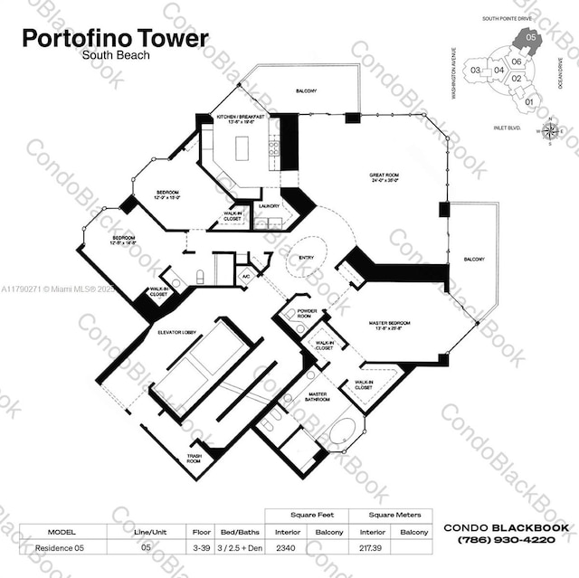 300 S Pointe Dr Unit 405, Miami Beach, FL 33139 - plan