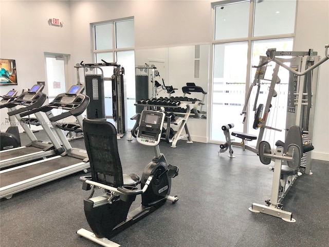 1867 SE 26th Ter, Homestead, FL 33035 - workout area with a high ceiling