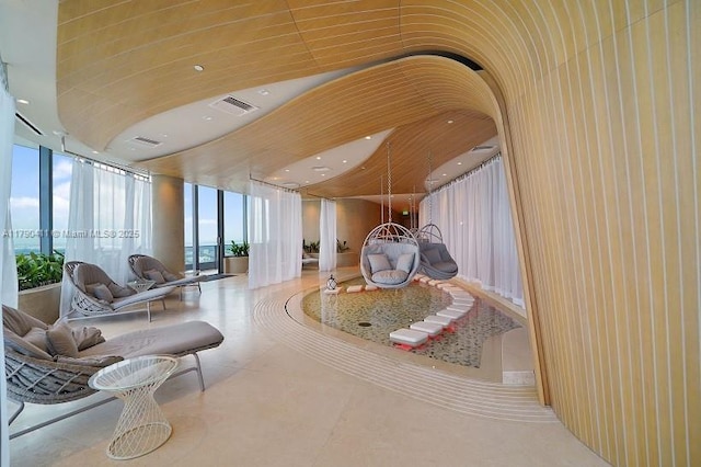 1000 Brickell Plz Unit Ph5603, Miami, FL 33131 - community lobby featuring a wall of windows and recessed lighting