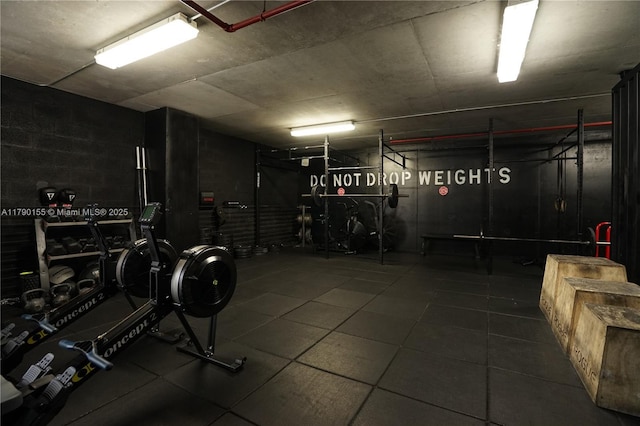 690 SW 1st Ct Unit 2032, Miami, FL 33130 - workout area with tile patterned floors