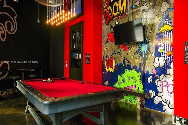 690 SW 1st Ct Unit 2032, Miami, FL 33130 - playroom featuring billiards and concrete flooring