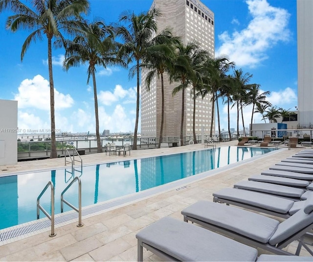 335 S Biscayne Blvd Unit 2003, Miami, FL 33131 - community pool featuring a patio and fence