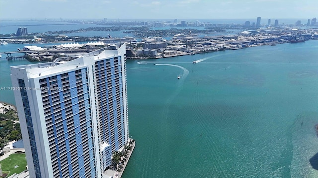 335 S Biscayne Blvd Unit 2003, Miami, FL 33131 - birds eye view of property with a city view and a water view