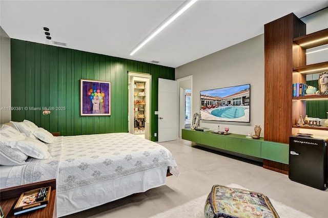 2670 Cypress Ln, Weston, FL 33332 - bedroom featuring wooden walls and visible vents