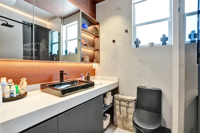 2670 Cypress Ln, Weston, FL 33332 - bathroom featuring vanity and a shower stall