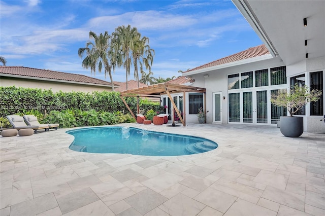 2670 Cypress Ln, Weston, FL 33332 - view of pool with a patio, a pergola, and a fenced in pool