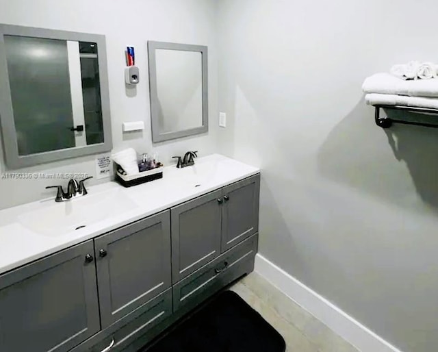 15618 SE US Highway 301, Hawthorne, FL 32640 - bathroom with double vanity and baseboards