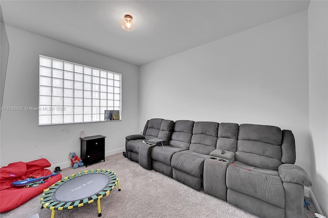 8650 NW 39th Ct, Coral Springs, FL 33065 - living room featuring baseboards and carpet floors