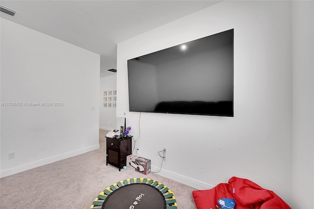 8650 NW 39th Ct, Coral Springs, FL 33065 - rec room with baseboards, carpet, and visible vents
