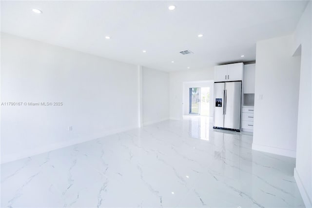 1625 NW 9th Ct, Homestead, FL 33030 - unfurnished room with baseboards, recessed lighting, and light marble finish flooring