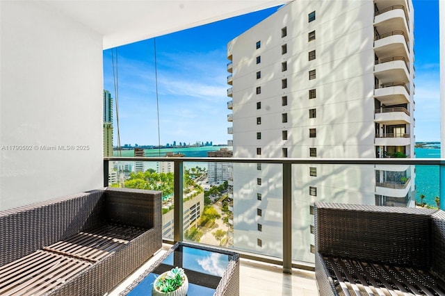 1451 Brickell Ave Unit 1803, Miami, FL 33131 - balcony featuring a view of city and a water view