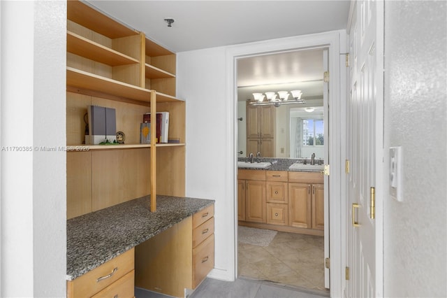 4001 Hillcrest Dr Unit 601, Hollywood, FL 33021 - bathroom with double vanity and tile patterned floors