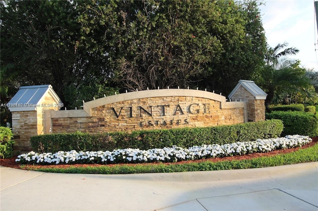 view of community sign