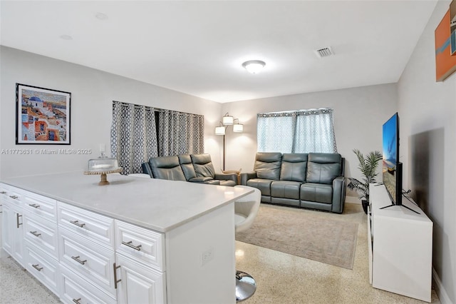 9460 NW 3rd St, Pembroke Pines, FL 33024 - living room featuring dark aggregate flooring