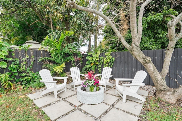 view of patio / terrace featuring a fenced backyard