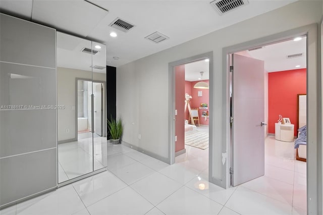 interior space featuring visible vents and recessed lighting