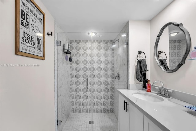 9153 SW 23rd St Unit D, Davie, FL 33324 - full bathroom featuring a stall shower and vanity