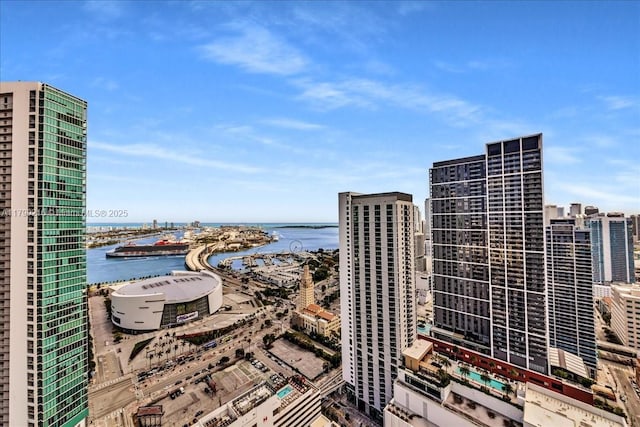 exterior space featuring a water view