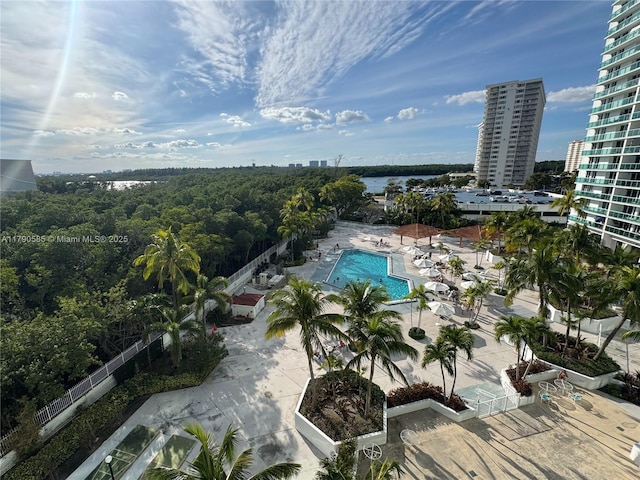 100 Bayview Unit 617, Sunny Isles Beach, FL 33160 - view of urban area with a pool area