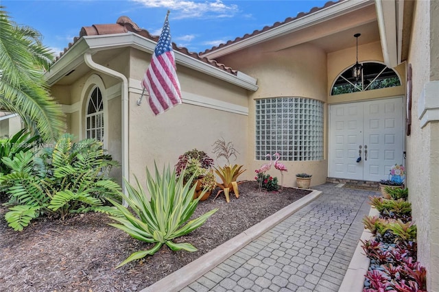 1543 NW 182nd Way, Pembroke Pines, FL 33029 - property entrance featuring stucco siding and a tiled roof