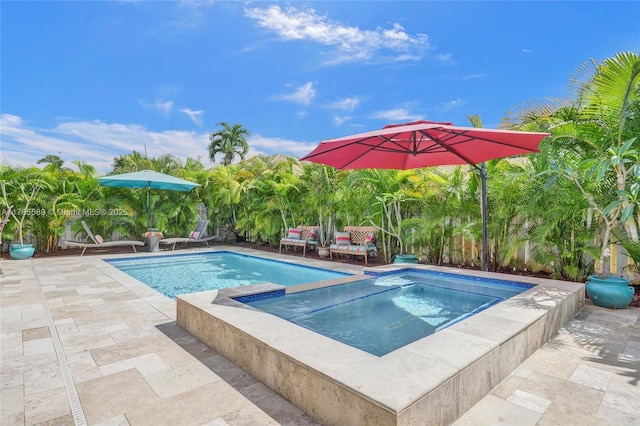 1543 NW 182nd Way, Pembroke Pines, FL 33029 - outdoor pool with an in-ground hot tub and a patio