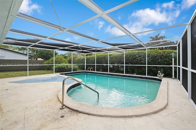 14515 Mahogany Ct, Miami Lakes, FL 33014 - pool with a fenced backyard, a patio area, and a lanai