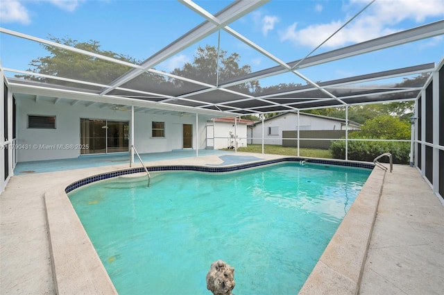 14515 Mahogany Ct, Miami Lakes, FL 33014 - pool featuring a lanai and a patio
