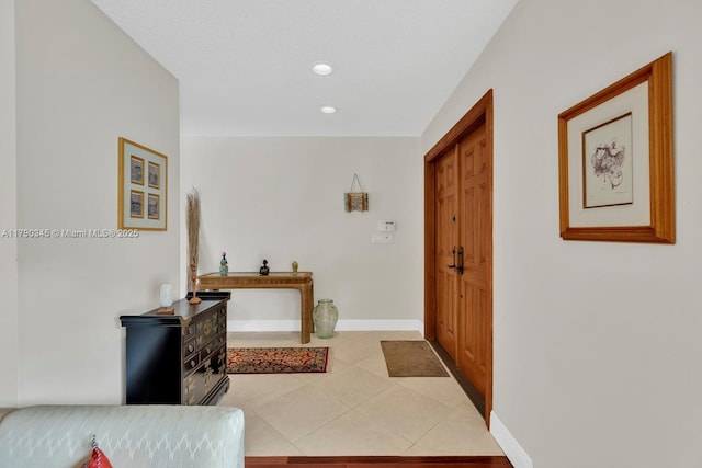 1800 NW 105th Ln, Coral Springs, FL 33071 - tiled entryway with baseboards and recessed lighting