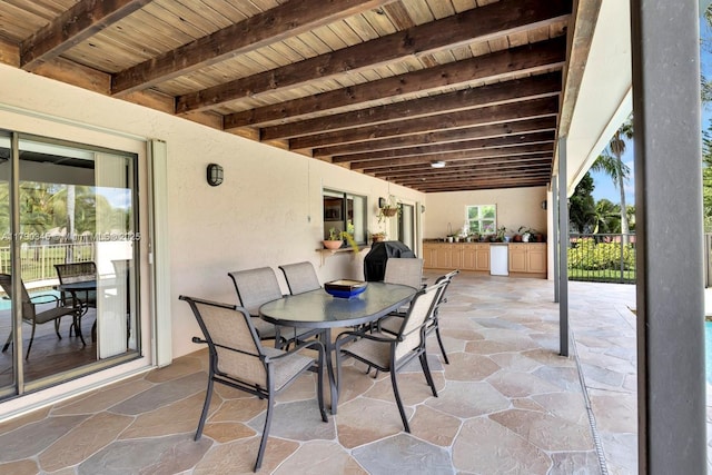1800 NW 105th Ln, Coral Springs, FL 33071 - view of patio / terrace with outdoor dining space and fence