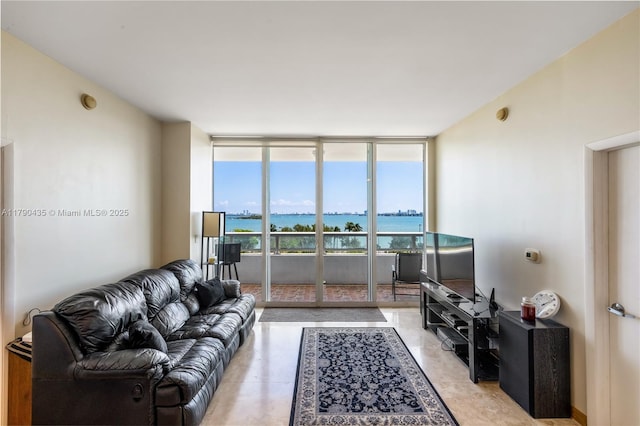 1800 N Bayshore Dr Unit 509, Miami, FL 33132 - living room with a wall of windows