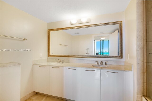 1800 N Bayshore Dr Unit 509, Miami, FL 33132 - bathroom featuring double vanity