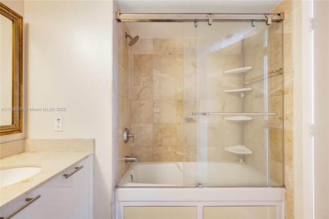 1800 N Bayshore Dr Unit 509, Miami, FL 33132 - bathroom featuring bath / shower combo with glass door and vanity