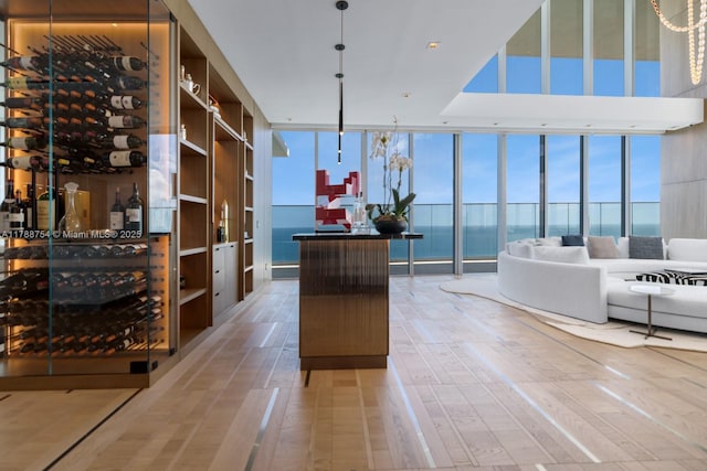 living area with expansive windows and a wealth of natural light