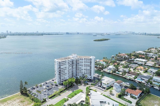 11930 N Bayshore Dr Unit 1007, North Miami, FL 33181 - birds eye view of property with a view of city and a water view