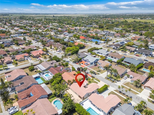 birds eye view of property featuring a residential view