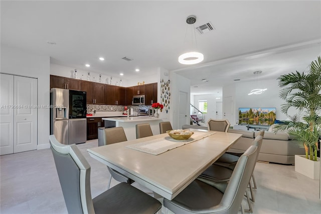21364 NE 2nd Ct, Miami, FL 33179 - dining space featuring recessed lighting and visible vents