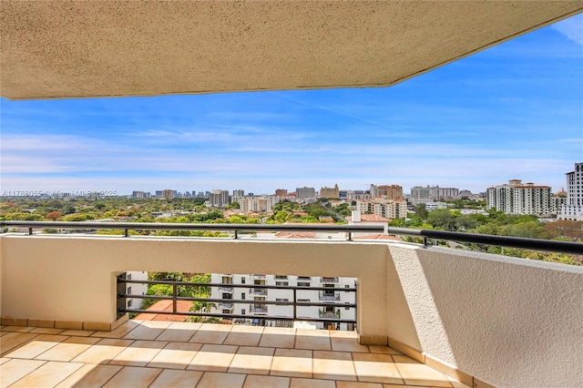 balcony with a city view