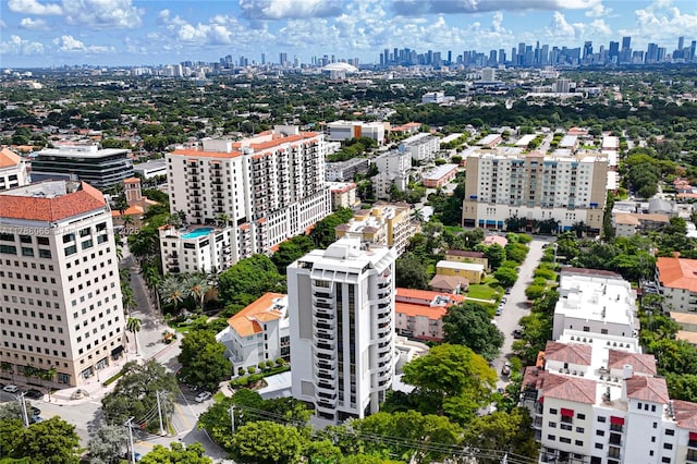 aerial view with a view of city