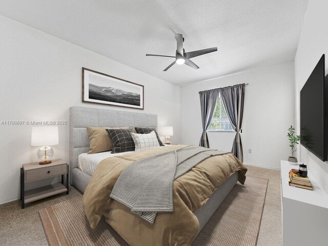 2352 SE 21st St, Homestead, FL 33035 - carpeted bedroom featuring ceiling fan and baseboards