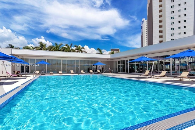 15051 Royal Oaks Ln Unit 2301, North Miami, FL 33181 - community pool with a patio area