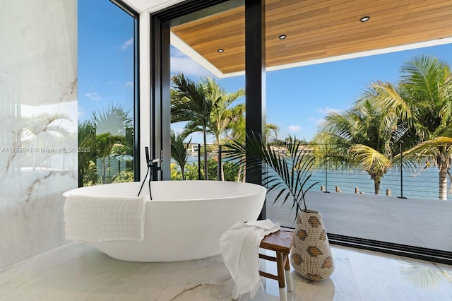 room details with a freestanding bath