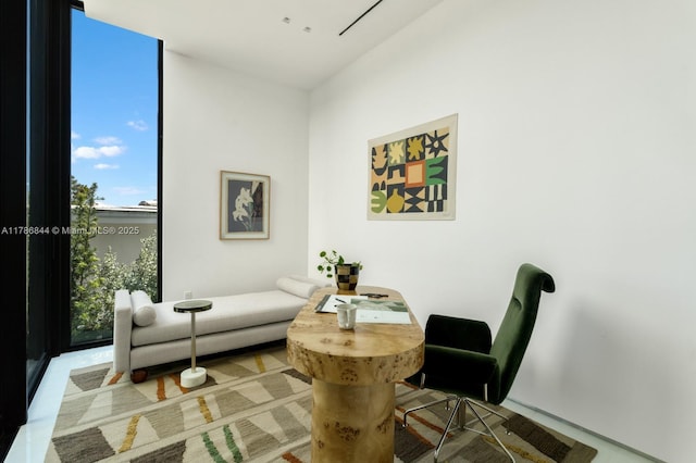 view of home office