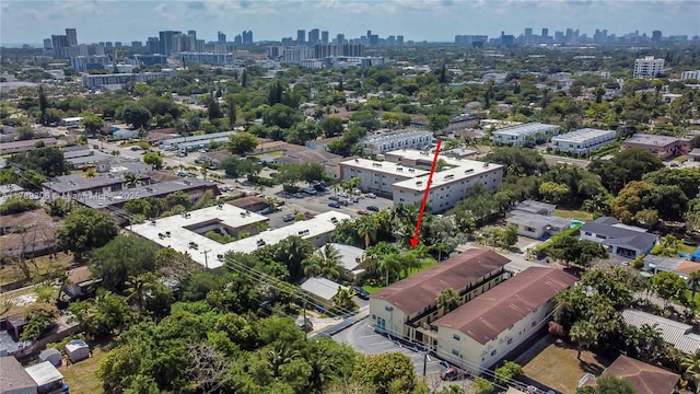 aerial view with a view of city