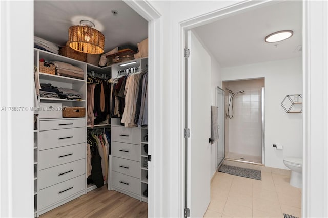 interior space featuring light tile patterned floors