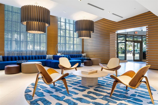 building lobby featuring visible vents