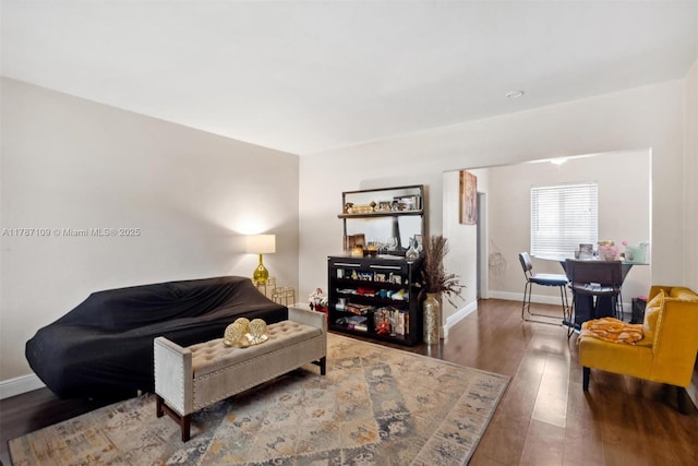 11105 NE 9th Ave, Biscayne Park, FL 33161 - living room with baseboards and wood finished floors