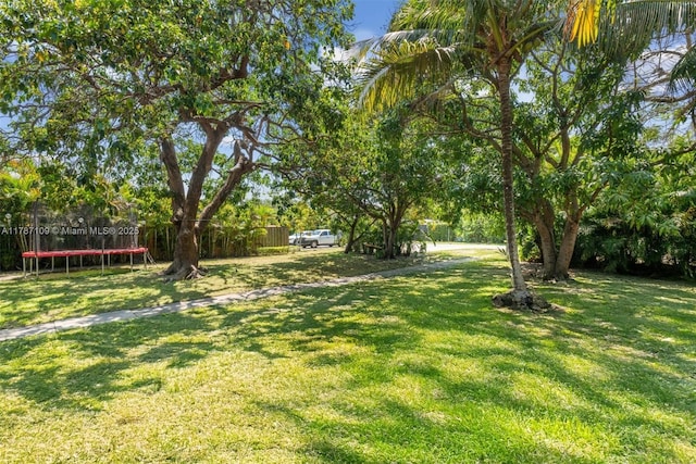 11105 NE 9th Ave, Biscayne Park, FL 33161 - view of yard with fence and a trampoline