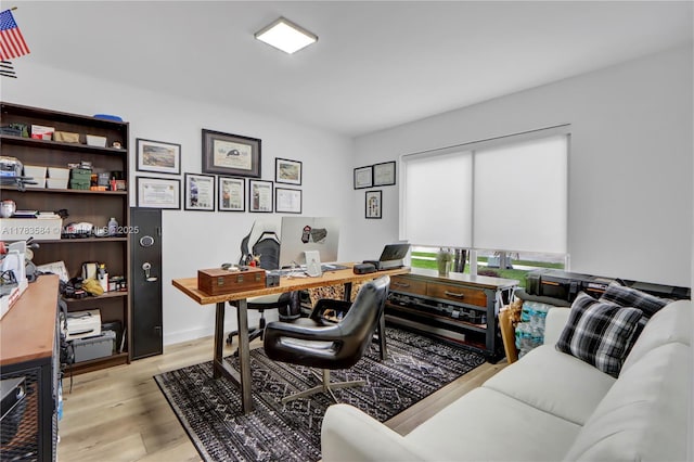 office featuring wood finished floors